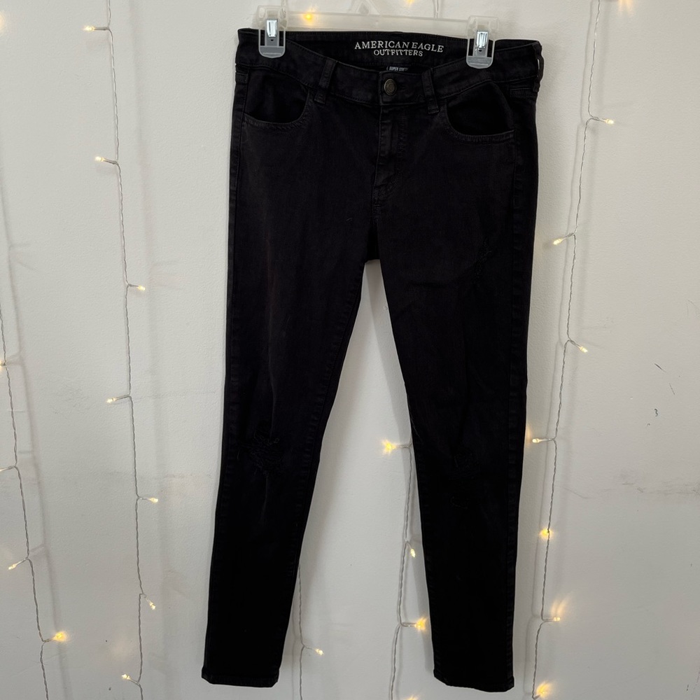 Black ripped jeans